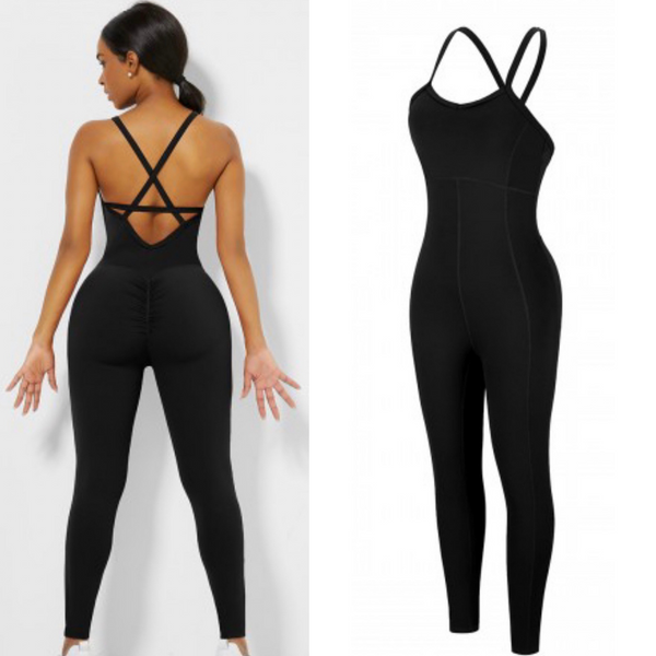 Strappy Back Yoga Bodysuit